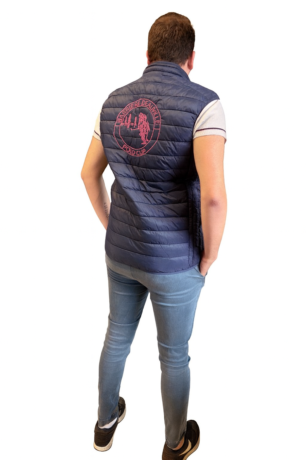 Doudoune d'été sans manche bleue
